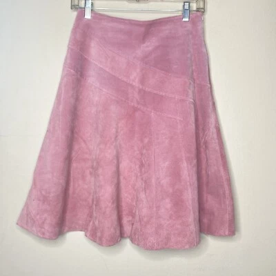 Falda de gamuza Live A Little para mujer 4P rosa forrada con trompeta Foto 1 de 4