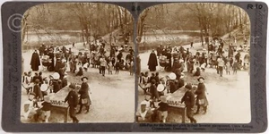 Danemark.Denemark.Copenhagen.Copenhague.Ostre Anlag.Children.Photo Stereo.View. - Picture 1 of 3