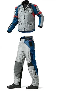 MOTORCYCLE CORDURA TEXTILE 2 PIECE SUIT WITH CE ARMOUR 100% WATERPROOF - Picture 1 of 5