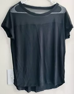 Tahari Women Shirt Small Black Blouse Top Sheer Lightweight Stretchy Soft Sexy - Picture 1 of 5