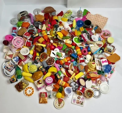 LOTE DE ACCESORIOS DE COMIDA ENORME BARBIE DIVERTIDO FIXIN COCINA PEQUEÑOS TOSTADORA FRUTA PAVO Foto 1 de 4