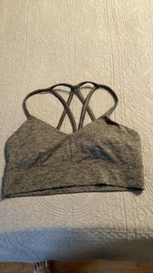 JoyLab Women's Heather Gray Strappy Criss Cross Back Sports Bra Size L - Picture 1 of 4