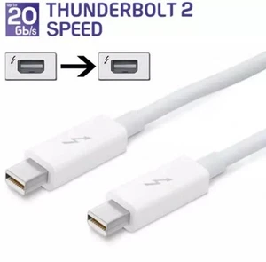 Apple Thunderbolt 2 Cavo Cable Bianco MCS12ZM/A - Photo 1/4