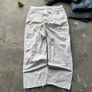 Carhartt Vintage 80s Painters Carpenter Pants Cream Made in USA Men's 36 x 32 - Picture 1 of 12