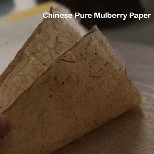 Papel chino de morera pura método antiguo hecho a mano papel de arroz caligrafía 50 piezas - Imagen 1 de 6