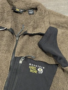 Mountain Hardwear Monkey Man Fleece Jacket Brown Men's Large Outdoor Full Zip Up - Picture 1 of 11