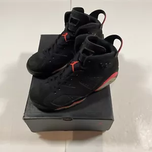 Jordan 6 Retro Infrared Black 2014 384664-023 Size 8 UK / US 9 - Foto 1 di 8