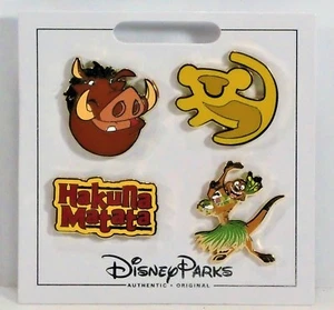 Disney 2017 Rey León y Timón y Pumba Hakuna Matata 4 pines mini refuerzo conjunto NUEVO - Imagen 1 de 1