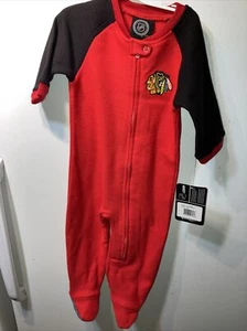 Chicago Blackhawk NHL Reebok 3/6 Months one piece lot red Black - Picture 1 of 10