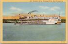 SS 'President' Ship Boat New Orleans LA Mississippi River Linen Postcard E87
