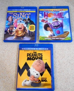 The Peanuts Movie Home Party Sing Special kids Movie Lot Blu Ray DVD 3 dif - Imagen 1 de 11