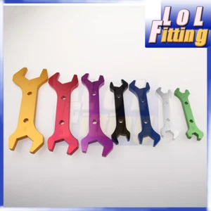 AUS 7PCS AN3 to AN20 Double Ended Spanner Tool Kit Wrench Set Anodized Aluminum - Picture 1 of 9