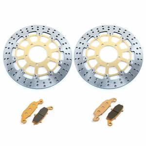Front Brake Discs Rotors Pads For Kawasaki ER-6F ER6F 2006-2016 ER-6N ER6N 06-16 - Picture 1 of 8
