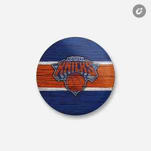 Imán decorativo redondo de 4"" x 4"" New York Knicks NBA - Imagen 1 de 2