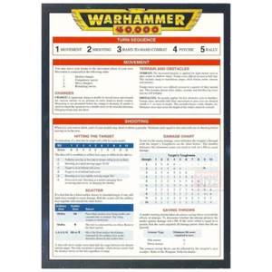 Turn Sequence Rules Referenzkarte aus Warhammer 40.000 2. Edition 1993 RAR - Bild 1 von 2