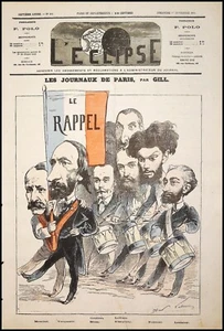 Journal L'ECLIPSE N°314 année 1874 LES JOURNAUX DE PARIS, par GILL - Imagen 1 de 2