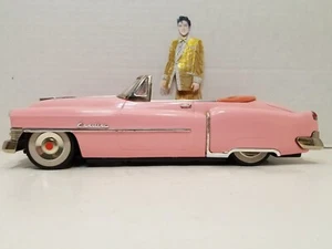 Vintage Pink Cadillac 1/18 Scale Friction Tin Model Elvis 50's Japan Works - Picture 1 of 10