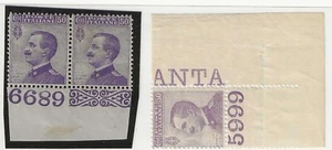 1908 Regno d'Italia - Coppia e singolo 50 c. Michetti con numeri di tavola MH* - Picture 1 of 1