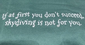 SKYDIVING T-SHIRT FUNNY - Picture 1 of 2