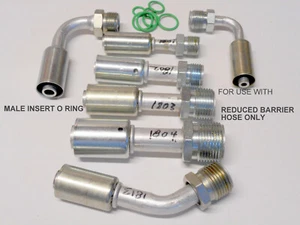 A/C FITTINGS BEADLOCK MALE INSERT O RING REDUCED,STRAIGHT,45,90 DEGREE 7 pcs. - Picture 1 of 1