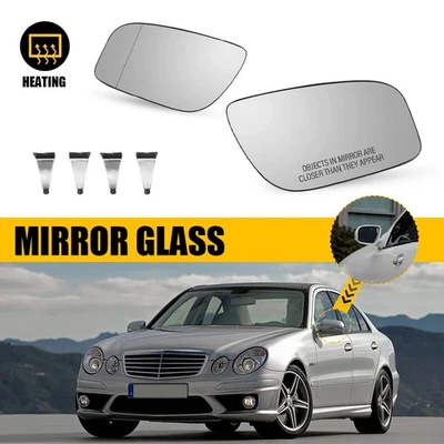 Juego de cristales de espejo térmico derecho y derecho para Mercedes-Benz E63 E320 E350 E550 2007-2009 Foto 1 de 4