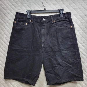 Vintage Levis 550 Shorts Mens Size 36 Black Denim Baggy Jorts Great Condition - Picture 1 of 9