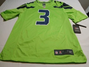 NEW Nike Seattle Seahawks Russell Wilson Neon Volt Green Football Jersey Mens M - Picture 1 of 17