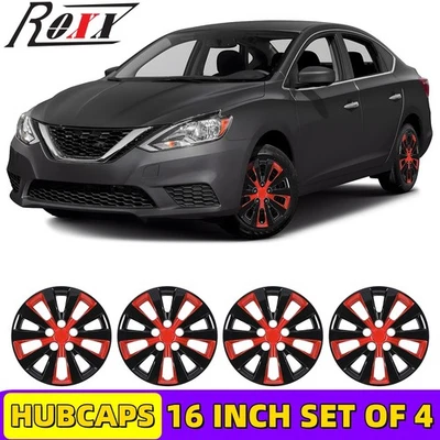Juego de 4 tapacubos cubiertas de rueda de 16" para Nissan Sentra 2013-19/2011-17 Nissan Leaf Foto 1 de 4