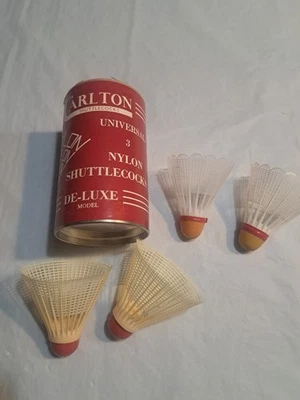 Volantes Carlton vintage lata y 2 volantes Inglaterra bádminton antiguo leer Foto 1 de 4