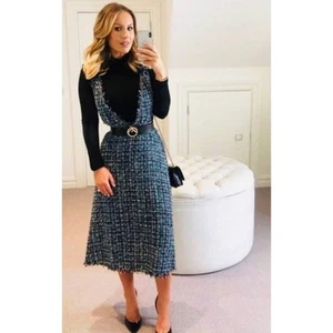 NWT ZARA Tweed Overall Dress Blogger’s Favorite Size M - Picture 1 of 6