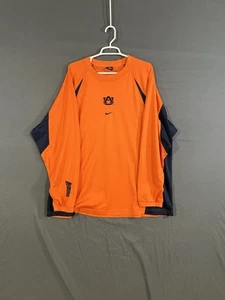 Vintage Y2K Nike Team AUBURN University Long Sleeve Orange Dri-Fit Shirt 2XL - Imagen 1 de 9
