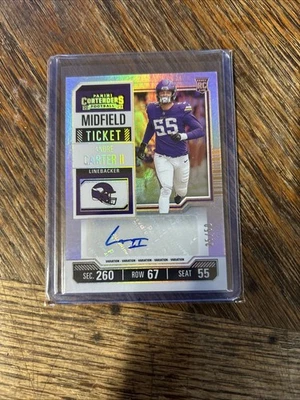 Andre Carter 2023 Panini Signed and Numbered 25/50 Rookie Card - Image 1 of 2