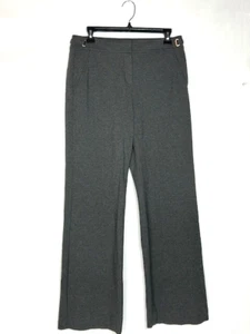 St. John Knit Straight Leg Dress Pants Charcoal Dark Gray Womens size 8 EUC - Picture 1 of 5