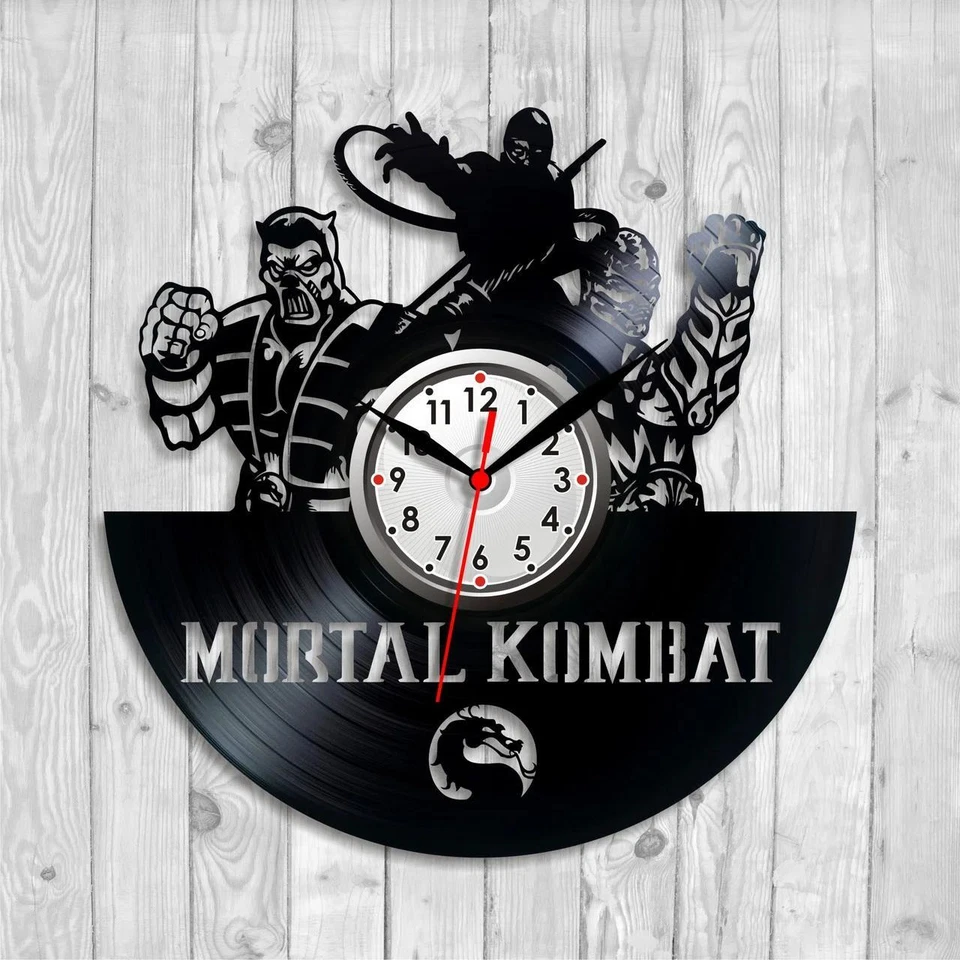 Mortal Kombat Reloj de Pared Disco Reloj Regalo Decoración Reptil Escorpión MK Sub-Zero Foto 1 de 1