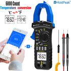 TRMS 6000 Counts Digital Clamp Meter with Bluetooth for AC DC Amp Volt Ohm Test