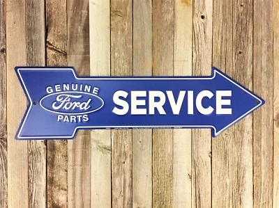 Ford Service Parts 20" Arrow Metal Tin Sign Vintage Garage Man Cave Shop - Image 1 of 2