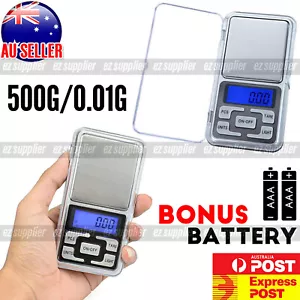 Mini Pocket Digital Scales 500/0.01g Balance Gram Jewellery Precision Weight HOT - Picture 1 of 10