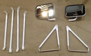 VELVAC 713880 DOOR LOW MOUNT MIRROR SET FOR 1996 CHEVY G VAN 102" BODY WIDTH WHT - Picture 1 of 6