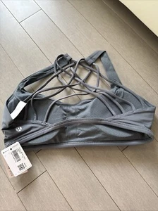 NWT Lululemon Size 10 Free To Be Bra Wild Olbl Gray Grey New Sold Out - Picture 1 of 5