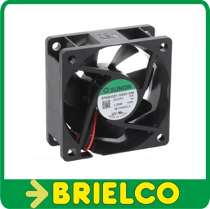 VENTILADOR TERMOPLASTICO 24VDC 1.25W 60X60X25M 4500 ROT/MIN 2 CABLES BD11364 - Afbeelding 1 van 1