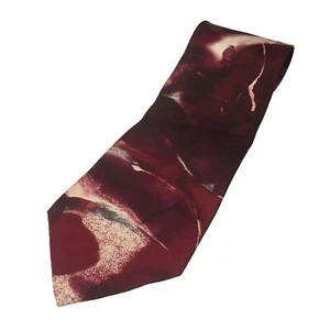 Men's J.T. Beckett Necktie 100% Silk Geometric Tie Red - Picture 1 of 5