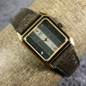 Jaz Paris Women W7BK7Q9 Brown Leather Square 20mm Quartz Analog Watch 6" - Picture 1 of 12