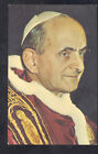 CATOLIC CHURCH LEADER POPE JOHN PAUL IV 1965 NICE STAMP VINTAGE POSTCARD