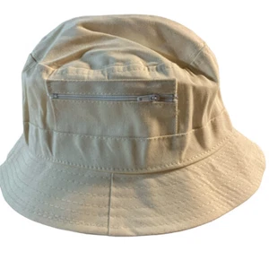 Hombres Mujeres Pequeño Pescador Cubo Sombrero Gorra de Algodón Alama Campamento Visera con Cremallera - Imagen 1 de 8