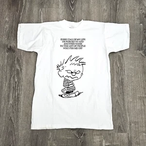 Vintage 90s Pissed Off Brat Novelty T-Shirt Vintage 1990s Thin Single Stitch Tee L - Bild 1 von 10