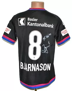 FC BASEL MATCH WORN ISSUE SIGNED 2015/2016 FOOTBALL SHIRT BJARNASON #8 SIZE M - Picture 1 of 8