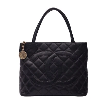 BOLSO TOTE MEDALLÓN CAVIAR NEGRO CHANEL PEQUEÑO Foto 1 de 4