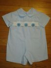Luli & Me Smocked & Embroidered Bunny Romper Size 12 Months