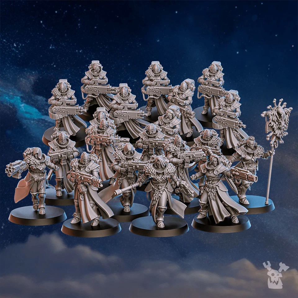 StormPride Sisters: White Fangs Hunter Squad (11) (9) - by DakkaDakka Miniatures