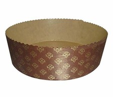 Pirottini per panettone basso da 2 kg Novacart - confezione da 10 pezzi